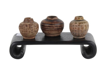 Three Small Chinese Pottery Jarlets