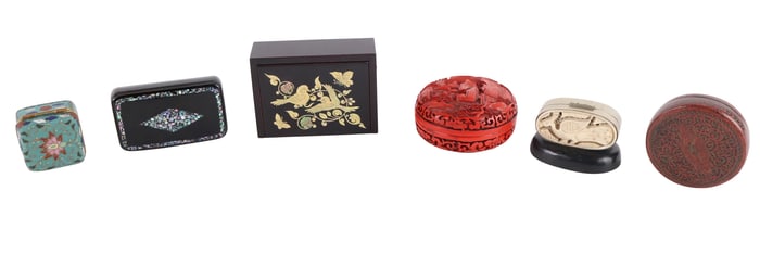 Six Assorted Small Boxes