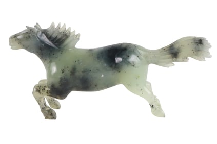 Chinese Green Jade Figure of Horse