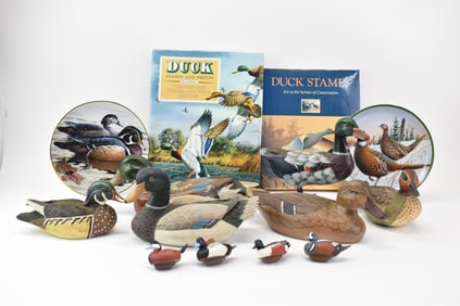 Group of Assorted Decorative Duck Decoys