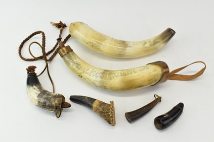 Group of Assorted Hunting Powder Horns