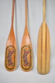 Pair of Wooden Saranac Canoe Paddles