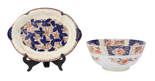 Imari Pattern Porcelain Punch Bowl