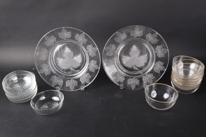 Two Sets of Glass Fingerbowls