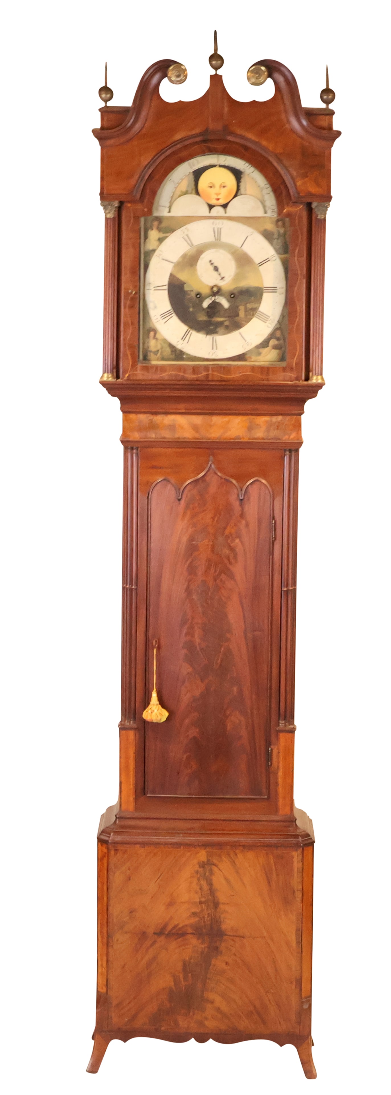 George III Crotch Mahogany Long Case Clock (1 of 20)