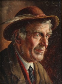 Portrait of a Gentleman, Oil on Board