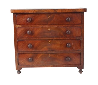 Empire Mahogany Miniature Chest of Drawers