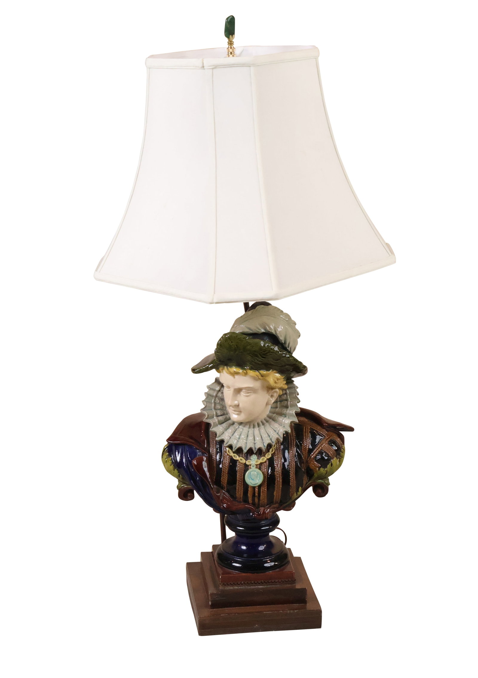 Glazed Porcelain Bust of a Renaissance Gentleman (1 of 11)