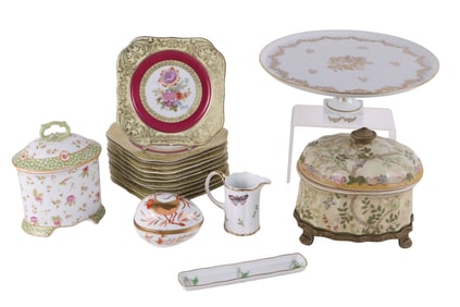 Three Limoges Porcelain Table Articles