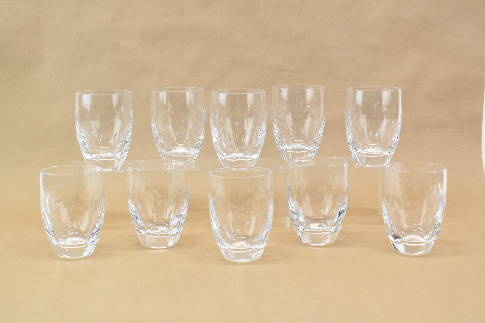 Set of 10 Waterford Imprint Glass Tumblers: Set of 10 Waterford Imprint Glass Tumblers Set of 10 Waterford Imprint Glass Tumblers. 4 1/2" tall x 3 1/4" diameter