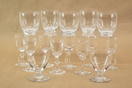 Set of Five Baccarat Glass Tumblers