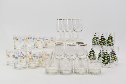 Group of Assorted Modern Drinking Glasses