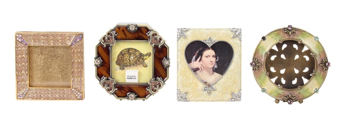 Four Jay Strongwater Miniature Picture Frames