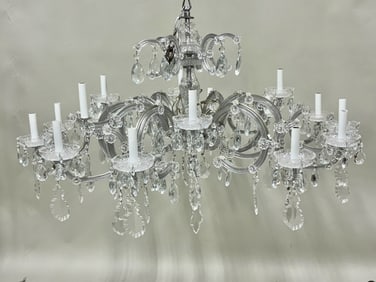 Vintage Crystal Multi Arm Chandelier