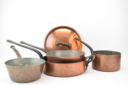 Set of Four The Bridge Company French Copper Cookware