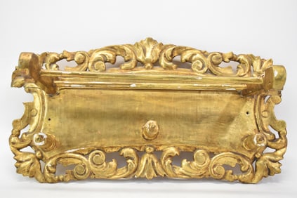 Gilt Rococo Style Wall Mounted Coat Rack