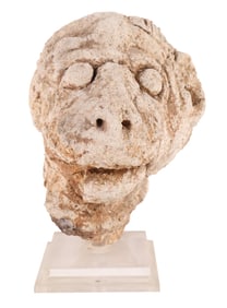 Medieval Limestone Carving of a Chimaera