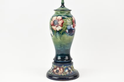 Moorcroft Floral Decorated Vase Mounted as a Lamp