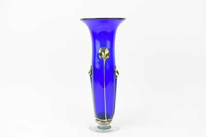 Herb Thomas Art Glass Tall Vase