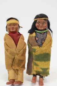 Two 9" Female Native American Skookum Dolls