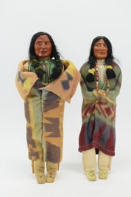 Two 16" Skookum Native American Dolls