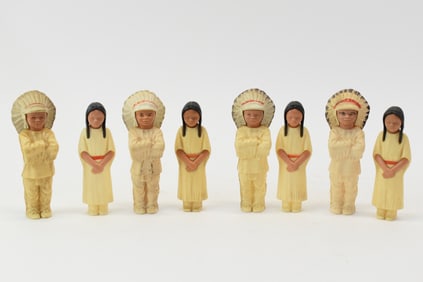 Set of Five St Labre Native American Celluloid Dolls