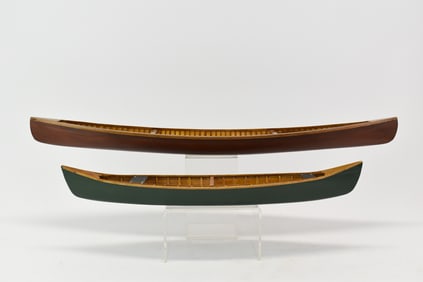 Vintage Brown Stained Diminutive Canoe