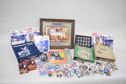 Group of Assorted MLB Baseball Cards and Memorabilia