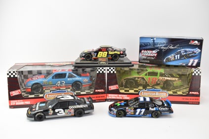 Two Vintage American Muscle Racing Cars in Boxes