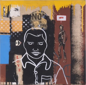 Gilbert, "Love", Mixed Media on Canvas