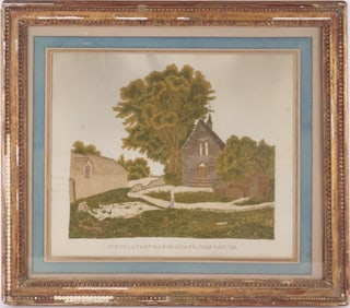 Vue de la Chapelle de Gillau, Presnantes, Needlework