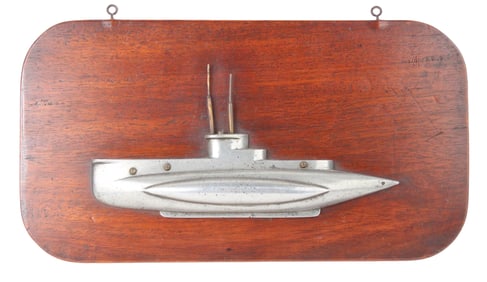 British Metal C Class Submarine Half Hull Model