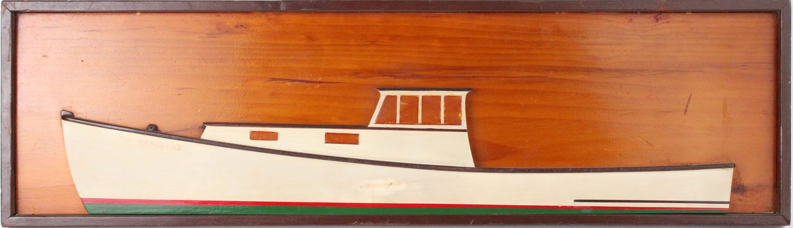 Paint-Decorated Half-Hull Model of "The Hyduchak": Paint-Decorated Half-Hull Model of "The Hyduchak"20th C.8 1/2 x 29 1/2 x 1 in. (21.6 x 74.9 x 2.5 cm.)
