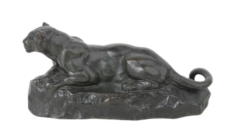 Antoine-Louis Barye, French 1795-1875, Panther of Tunisia, Bronze