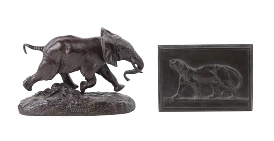 After Antoine-Louis Barye, French 1795-1875, Elephant of Senegal, Bronze