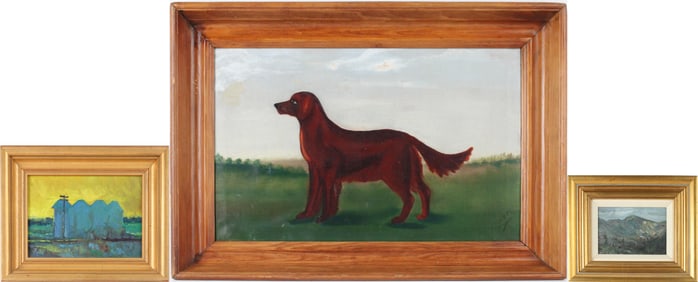 Hattie Skaggs, Irish Setter, Oil on Canvas