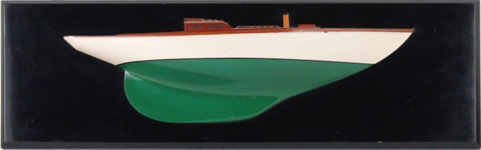 Vintage Half Hull Sailboat Model