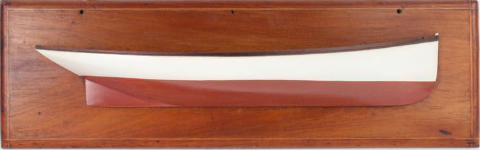 Painted Builder's Half Model of a Sailing Vessel