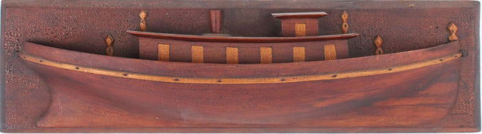Half Hull Model of a Lake Cruiser with Cabins and Inlay