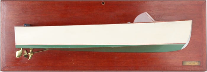Painted and Brass Mounted Half Model of "Carolyn"