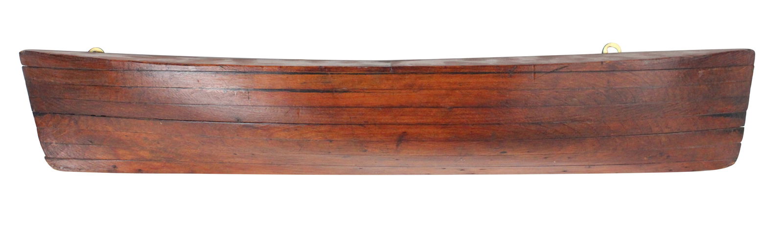 Builder's Half Model of a Ship: Builder's Half Model of a Ship19th/20th C. No back board.4 x 23 1/4 x 3 in. (10.2 x 59.1 x 7.6 cm.)