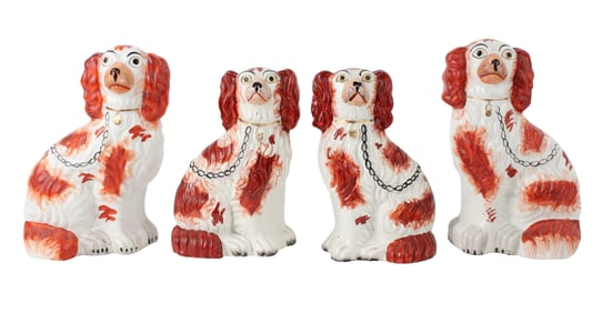Four Staffordshire Spaniels
