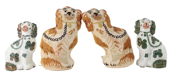 Two Staffordshire Spaniels