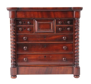 Victorian Style Mahogany Miniature Chest of Drawers