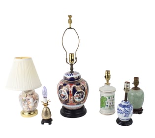 Six Assorted Table Lamps