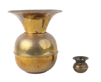 Two Brass Spittoons