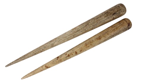 Two Large Sailor Made Whalebone Fids