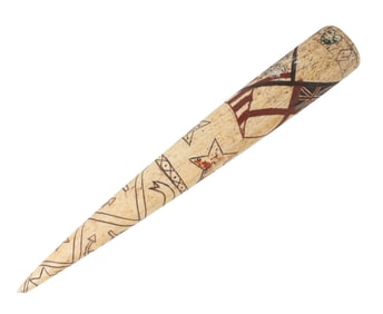 Elaborately Scrimshawed Sailor Made Whalebone Fid