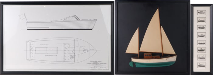 Half Hull Model of a Cape Cod Catboat