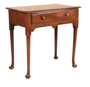 George II Oak Single-Drawer Dressing Table